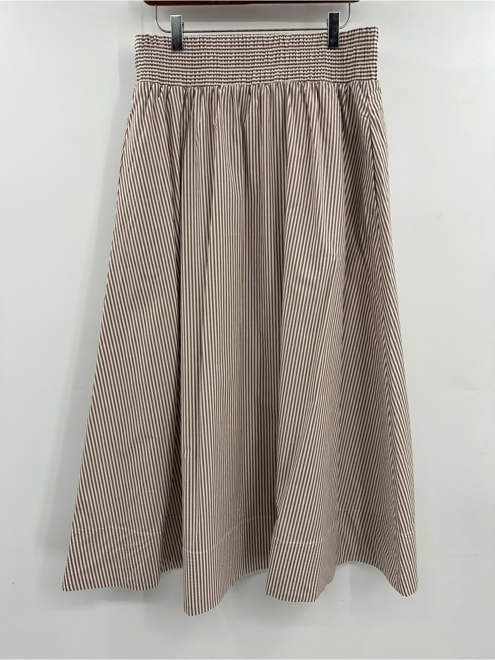 Bailey 44 Brown and Cream Striped Skirt